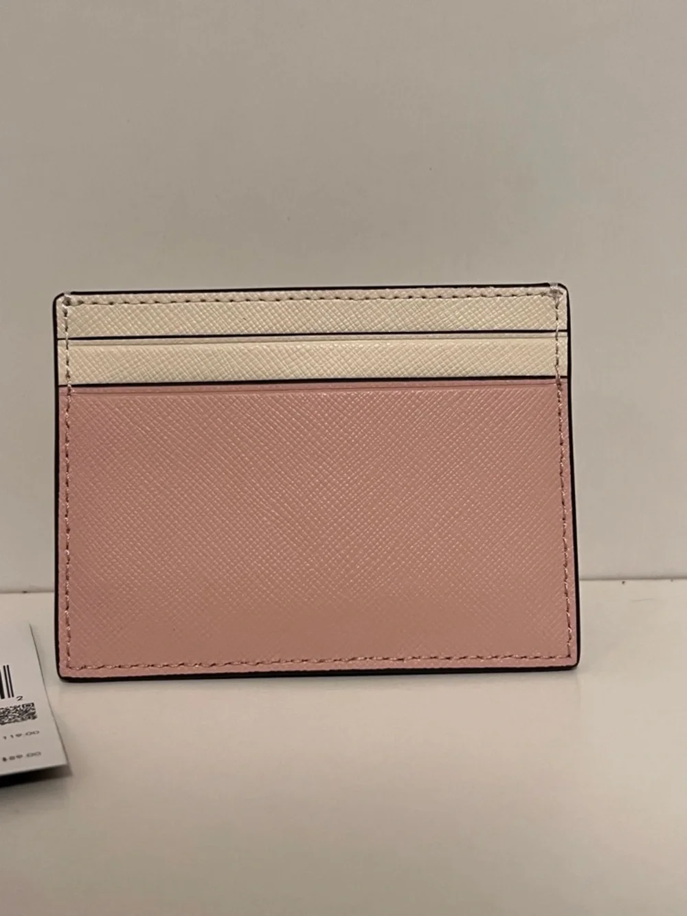 kate spade New York Pink & Cream Saffiano Card Holder
